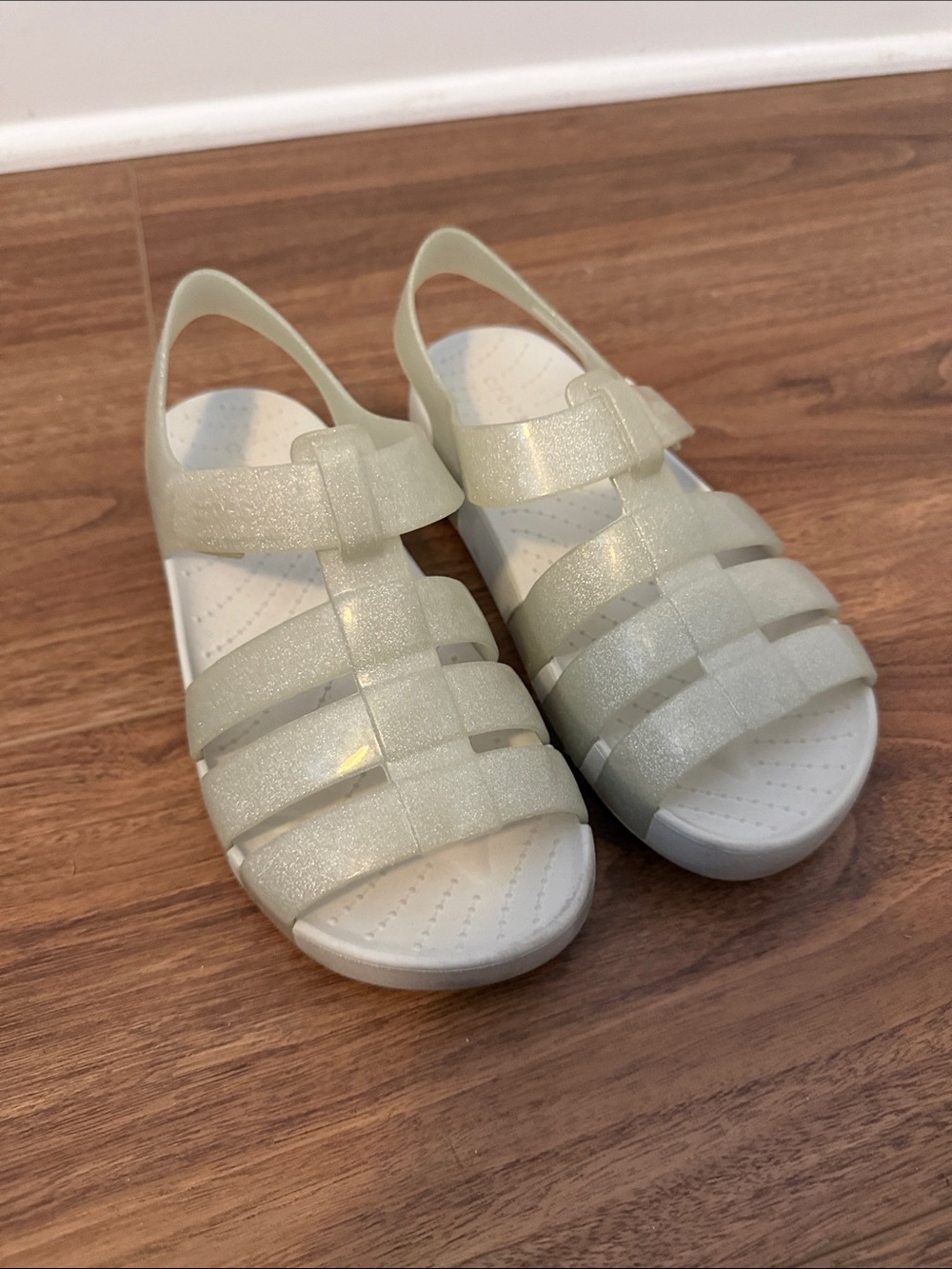 CROCS Girls Sparkle Jelly Sandals